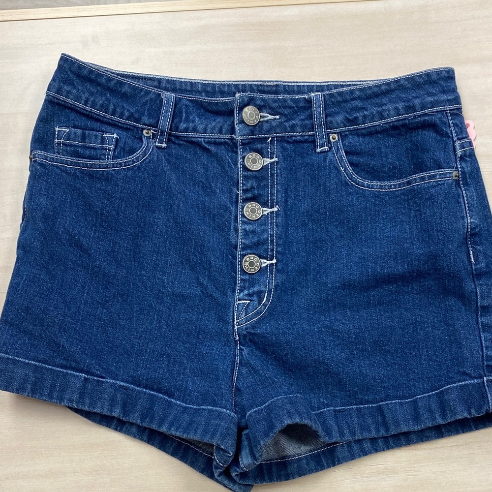 Urban Outfitters Dark Blue Button-Up Jean Shorts BDG sz 31